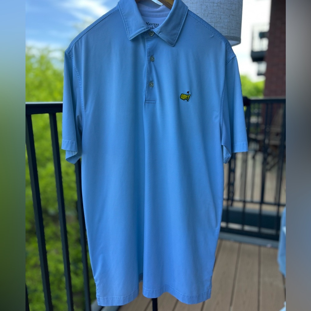 Blue Striped AUTHENTIC Masters Tech Polo